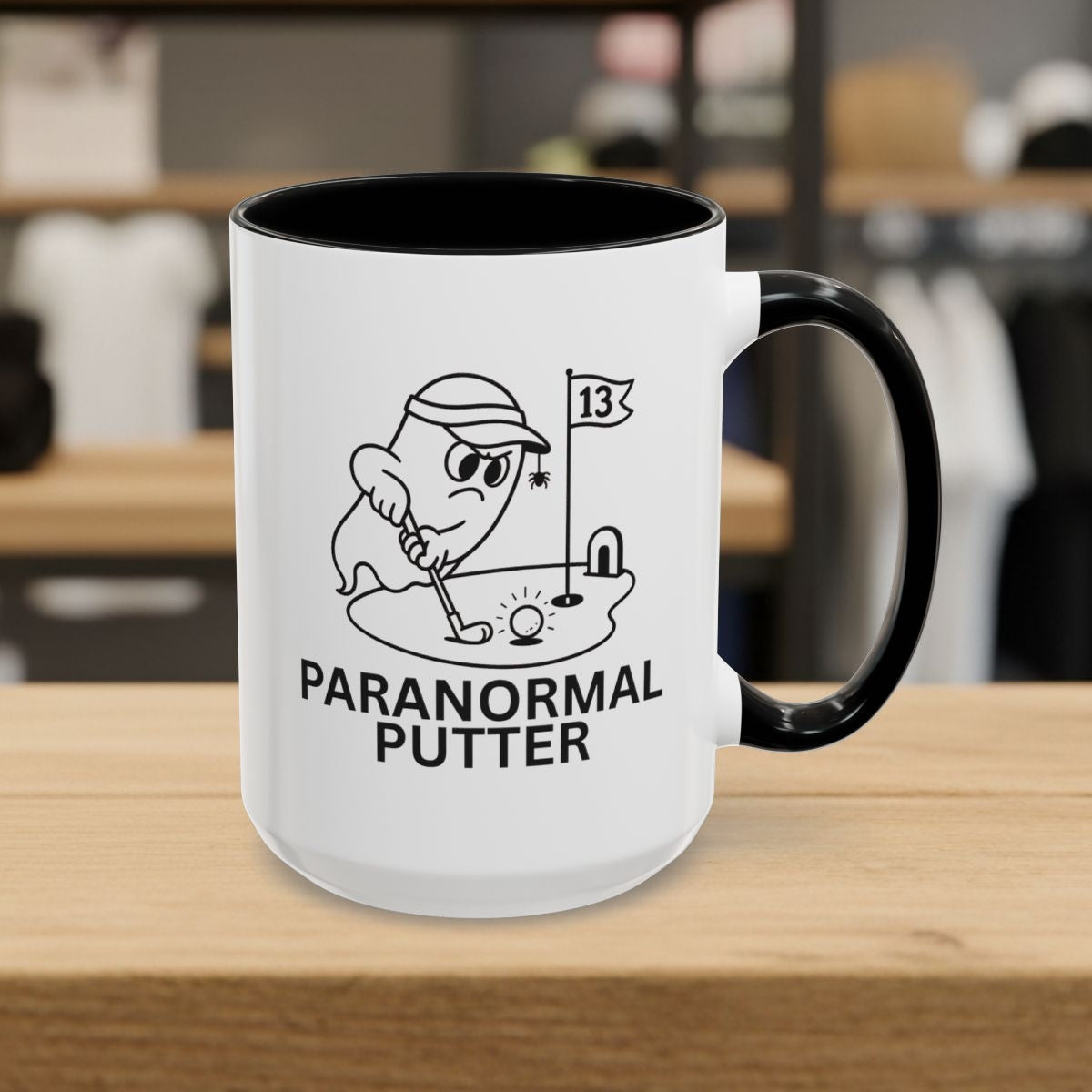 Paranormal Putter - Golf Mug - 15oz in Black