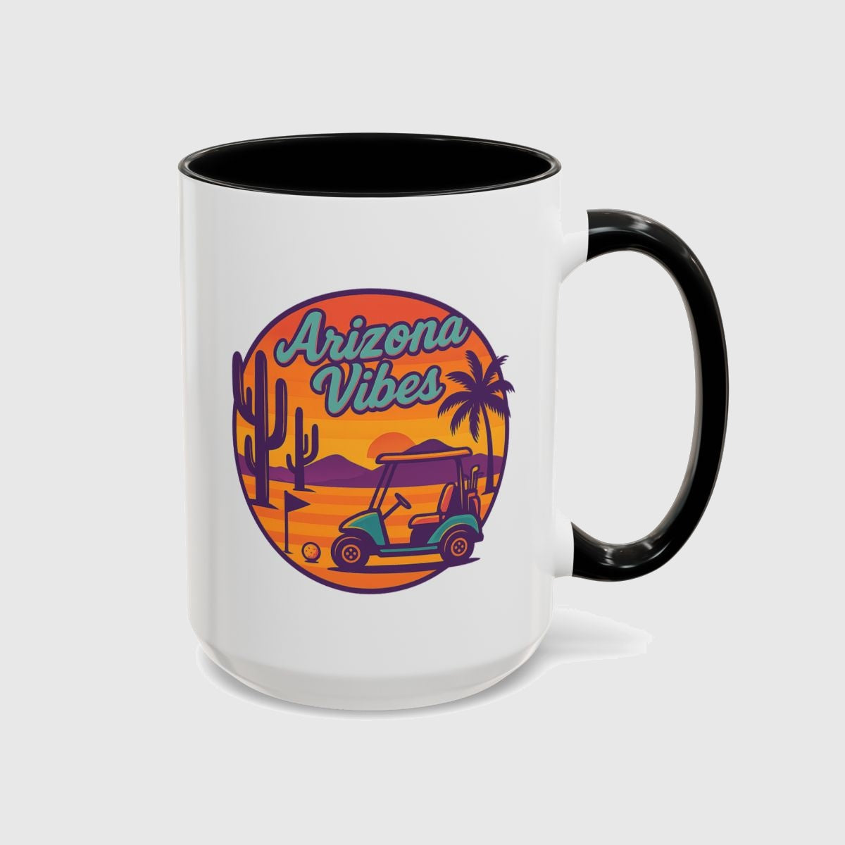 Golf Vibes - Arizona - Desert Edition Golf Destination - Golf Mug in Black