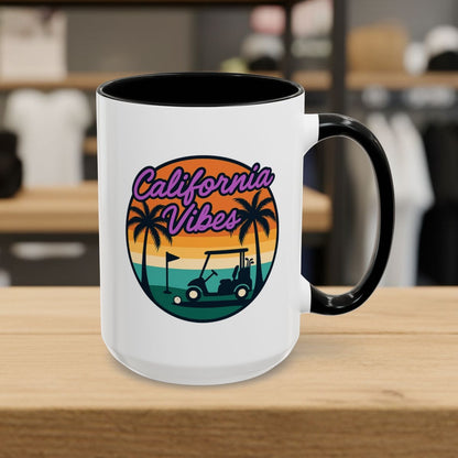 Golf Vibes - California Coast Edition - Golf Mug - 15oz in Black