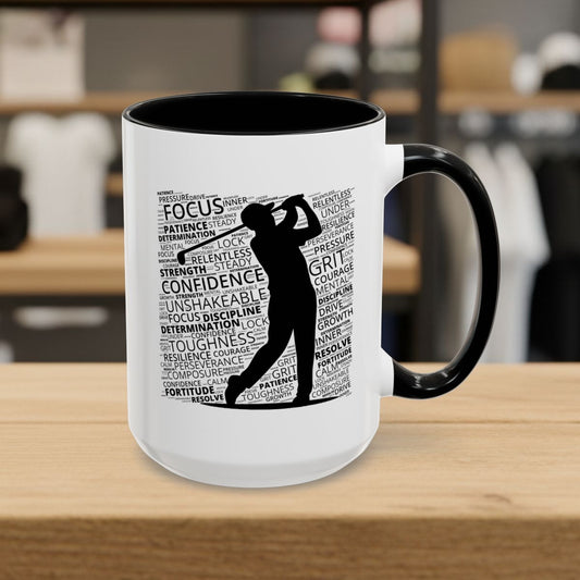 Unleash Your Mental Game (Male) - Golf Mug - 15oz in Black
