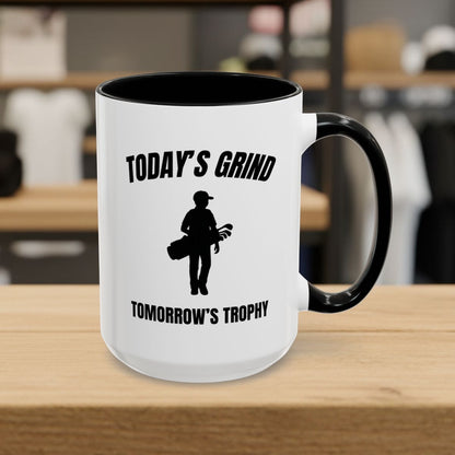 Today's Grind - Tomorrow's Trophy (male) - Golf Mug - 15oz in Black