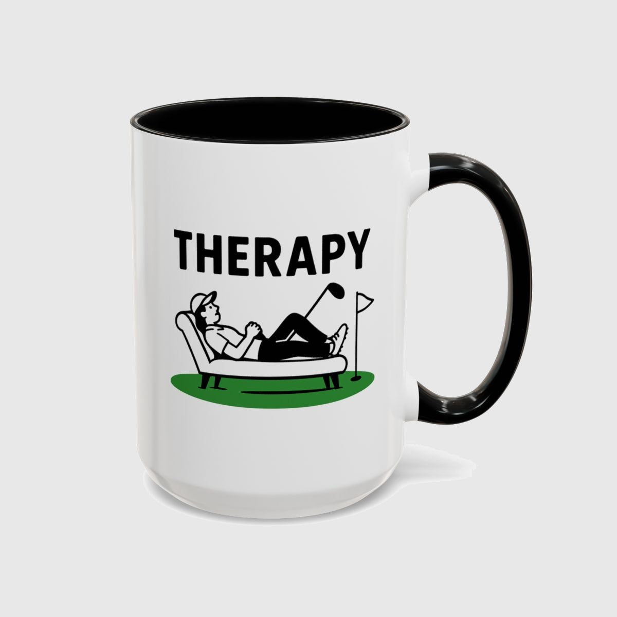Golf Therapy - Golf Mug in Black