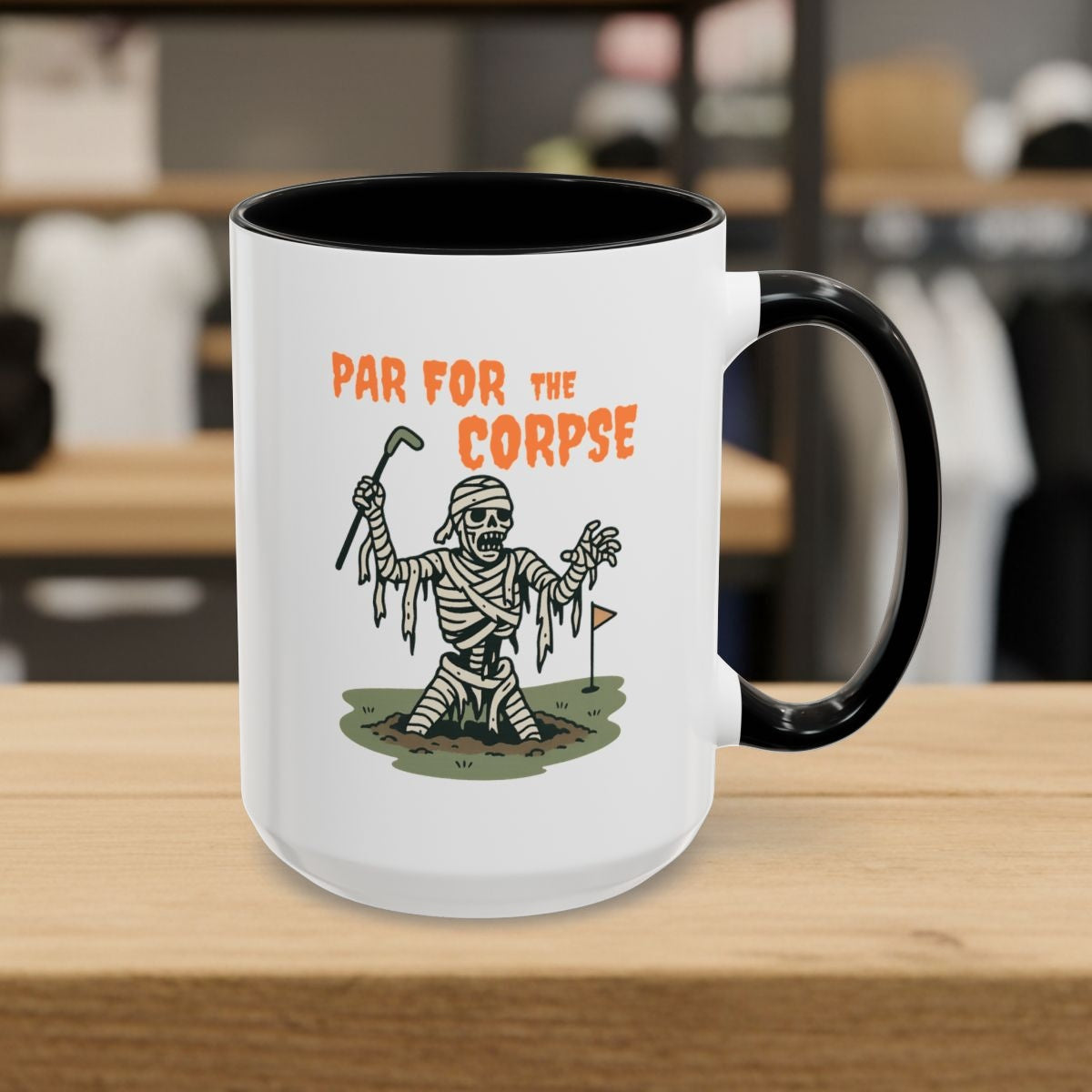 Par for the Corpse - Golf Mug - 15oz in Black