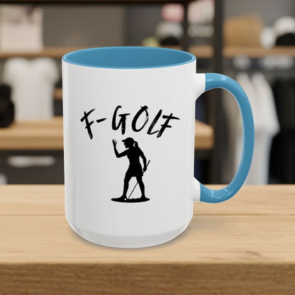 F-Golf (Female) - Golf Mug - 15oz in Light Blue