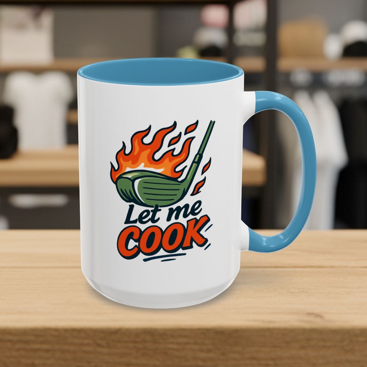 Let Me Cook - Golf Mug - 15oz in Light Blue