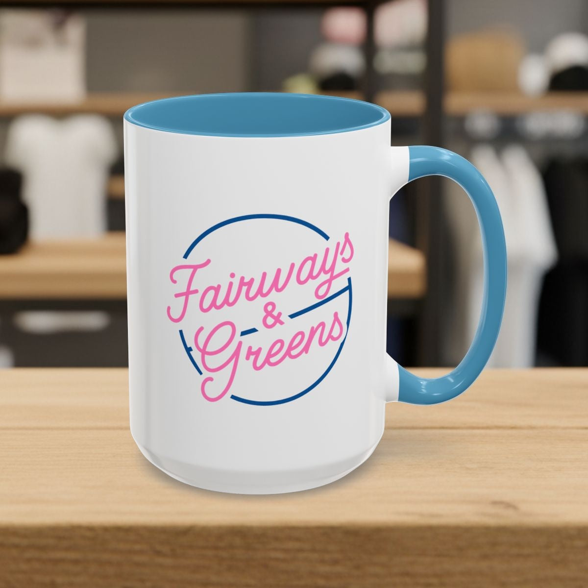 Fairways & Greens - Golf Mug - 15oz in Light Blue