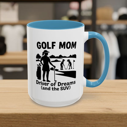 Golf Mom - Golf Mug - 15oz in Light Blue