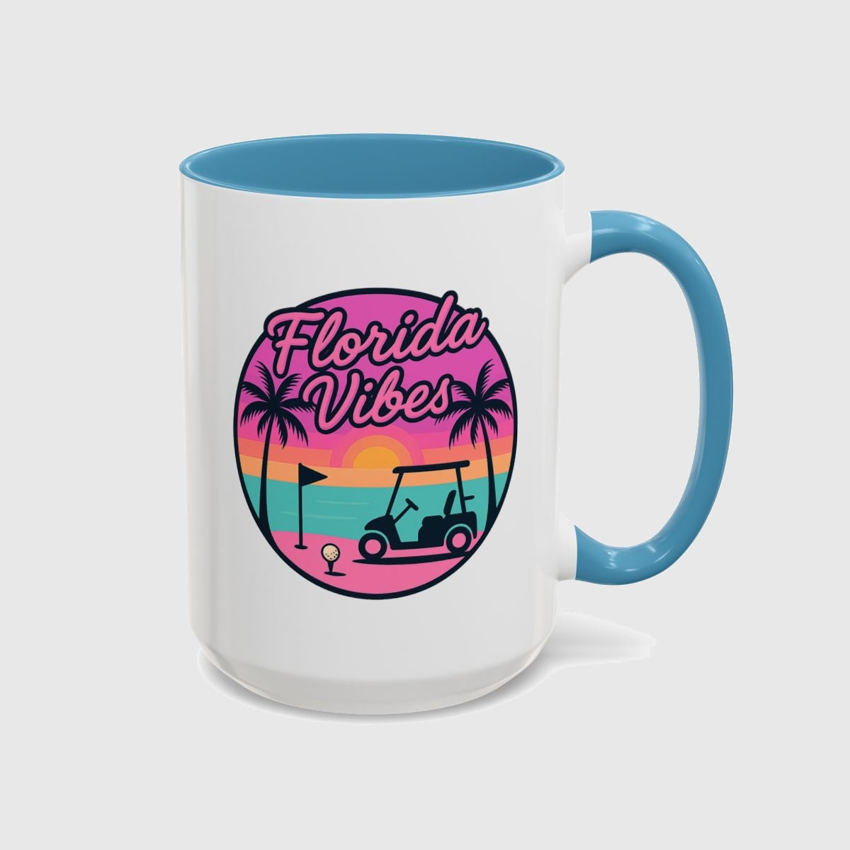 Golf Vibes - Florida Sunshine Edition - Golf Mug in Light Blue