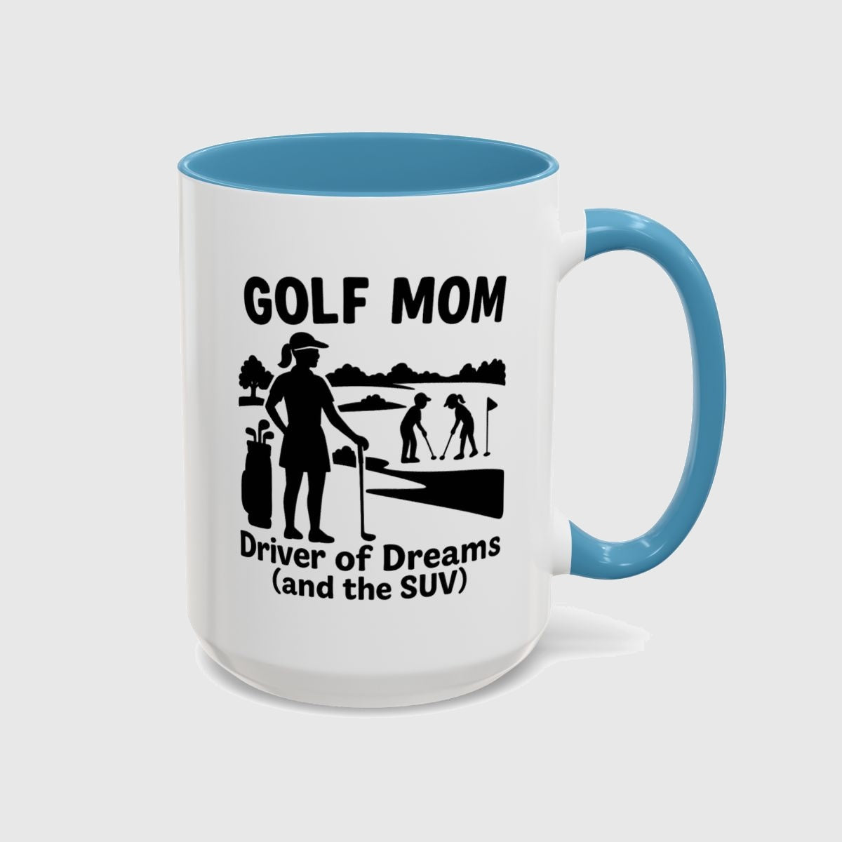 Golf Mom - Golf Mug in Light Blue