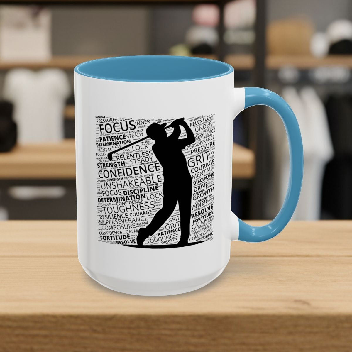 Unleash Your Mental Game (Male) - Golf Mug - 15oz in Light Blue
