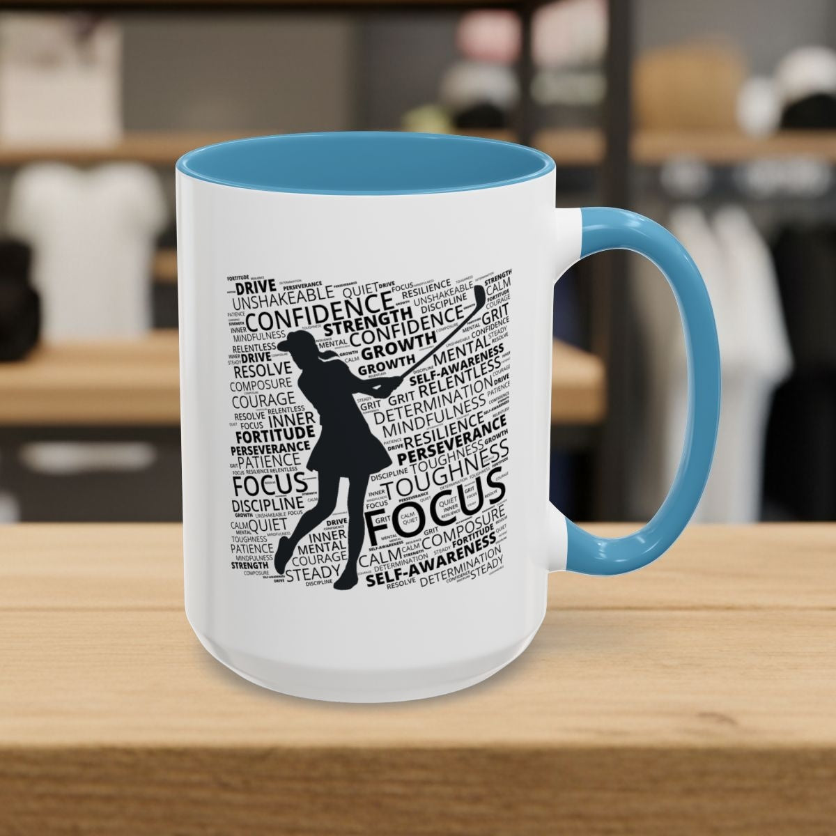 Unleash Your Mental Game (Female) - Golf Mug - 15oz in Light Blue