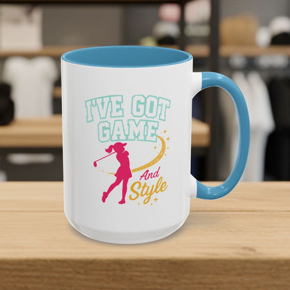 I've Got Game And Style - Golf Mug - 15oz in Light Blue