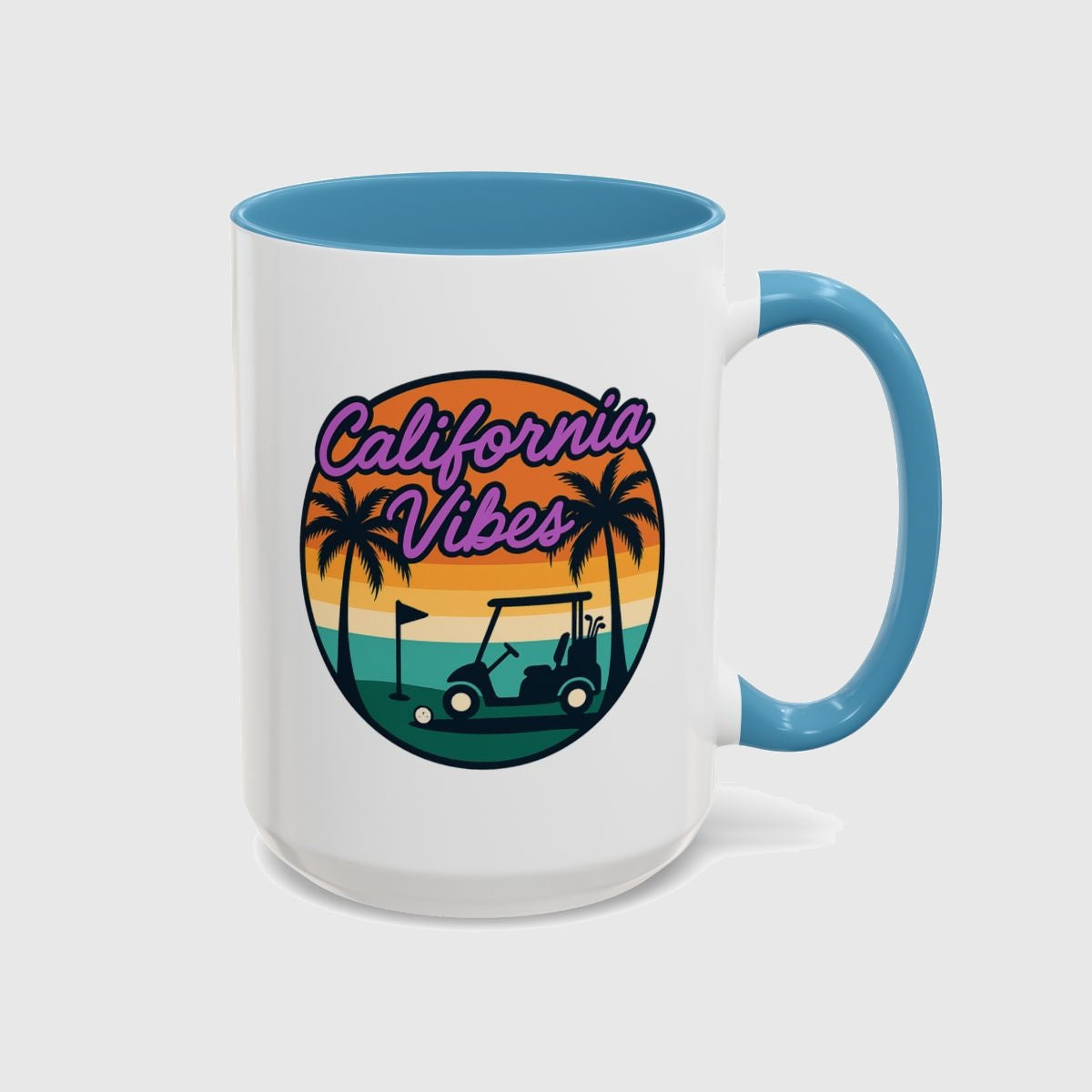 Golf Vibes - California Coast Edition - Golf Mug in Light Blue