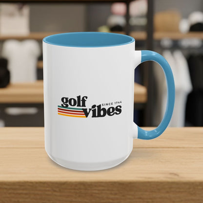 Golf Vibes - Golf Mug - 15oz in Light Blue