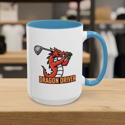 Dragon Driver - Golf Mug - 15oz in Light Blue