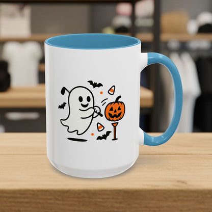 Ghost Tee Off - Golf Mug - 15oz in Light Blue