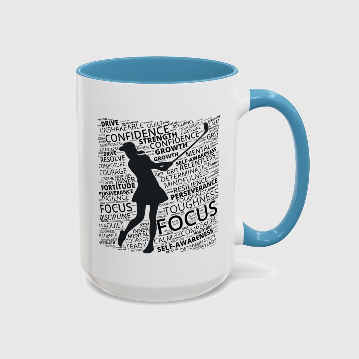 Unleash Your Mental Game (Female) - Golf Mug in Light Blue