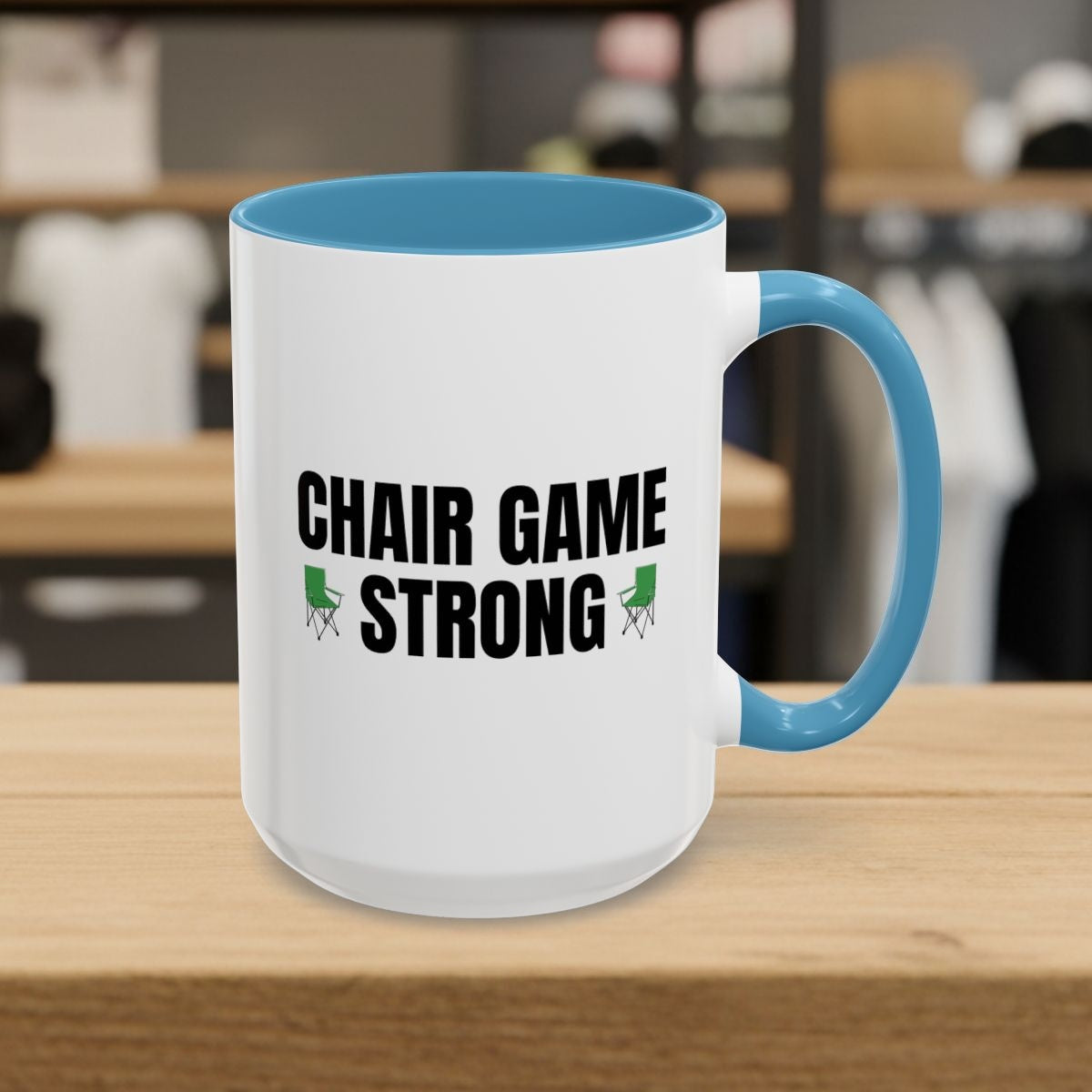 Chair Game Strong - Golf Mug in Light Blue
