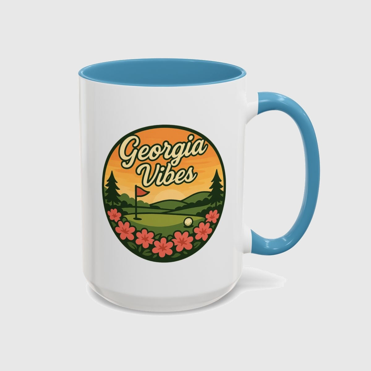 Golf Vibes - Georgia Azalea Edition - Golf Mug in Light Blue