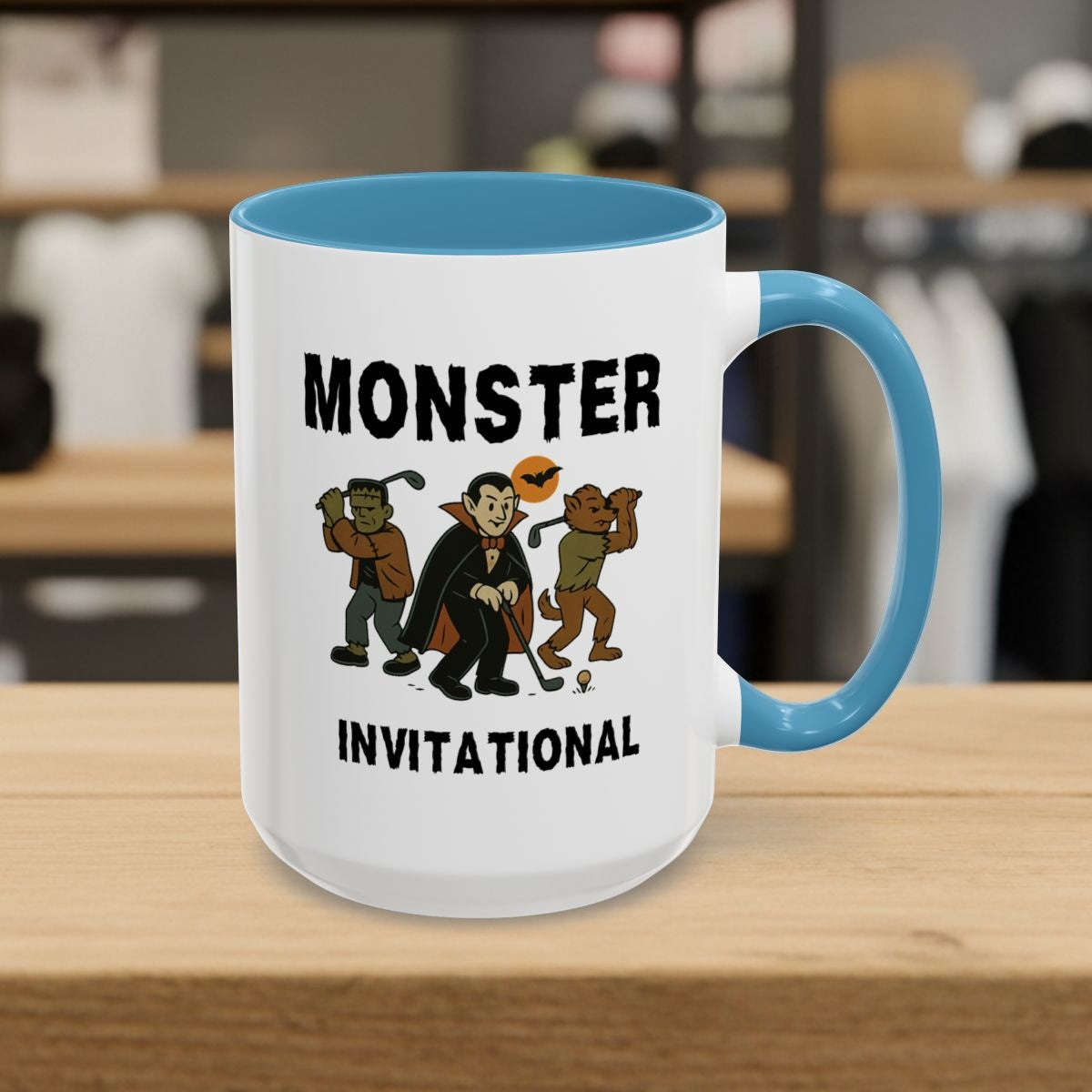 Monster Invitational - Golf Mug - 15oz in Light Blue