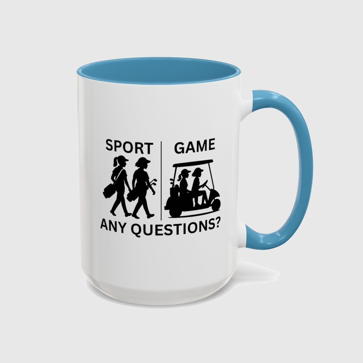 SPORT vs. GAME (Female) - Golf Mug in Light Blue