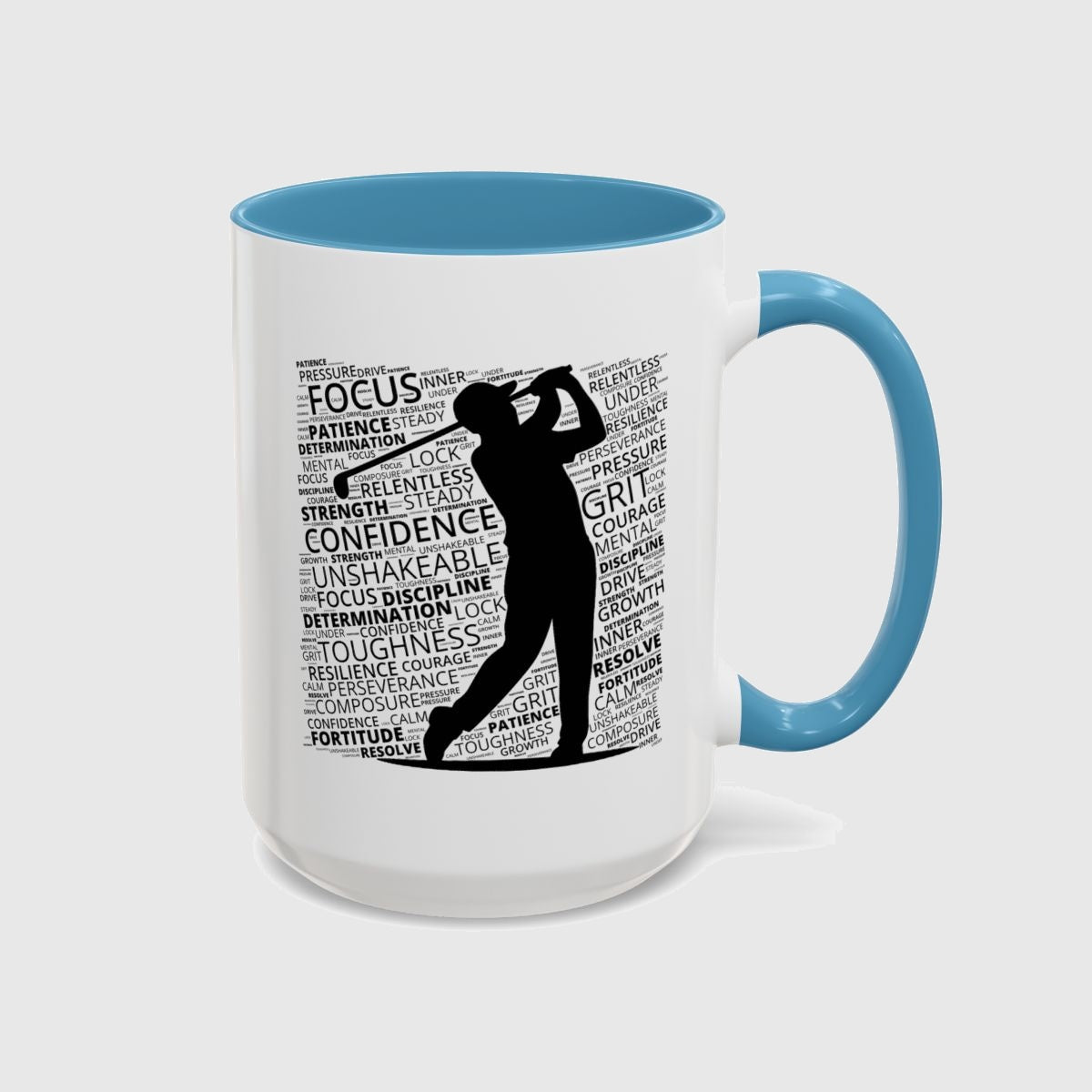 Unleash Your Mental Game (Male) - Golf Mug in Light Blue
