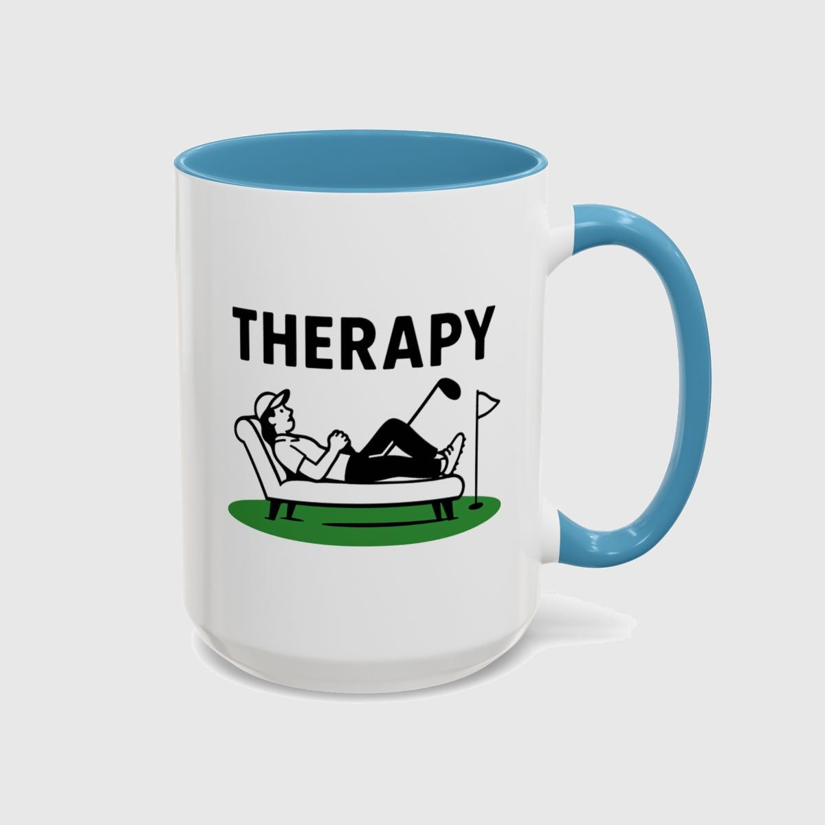 Golf Therapy - Golf Mug in Light Blue