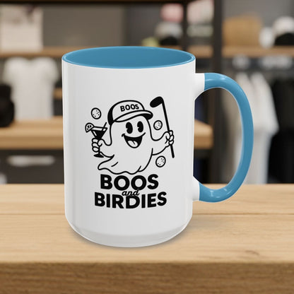 Boos and Birdies - Golf Mug - 15oz in Light Blue