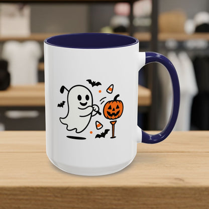 Ghost Tee Off - Golf Mug - 15oz in Navy