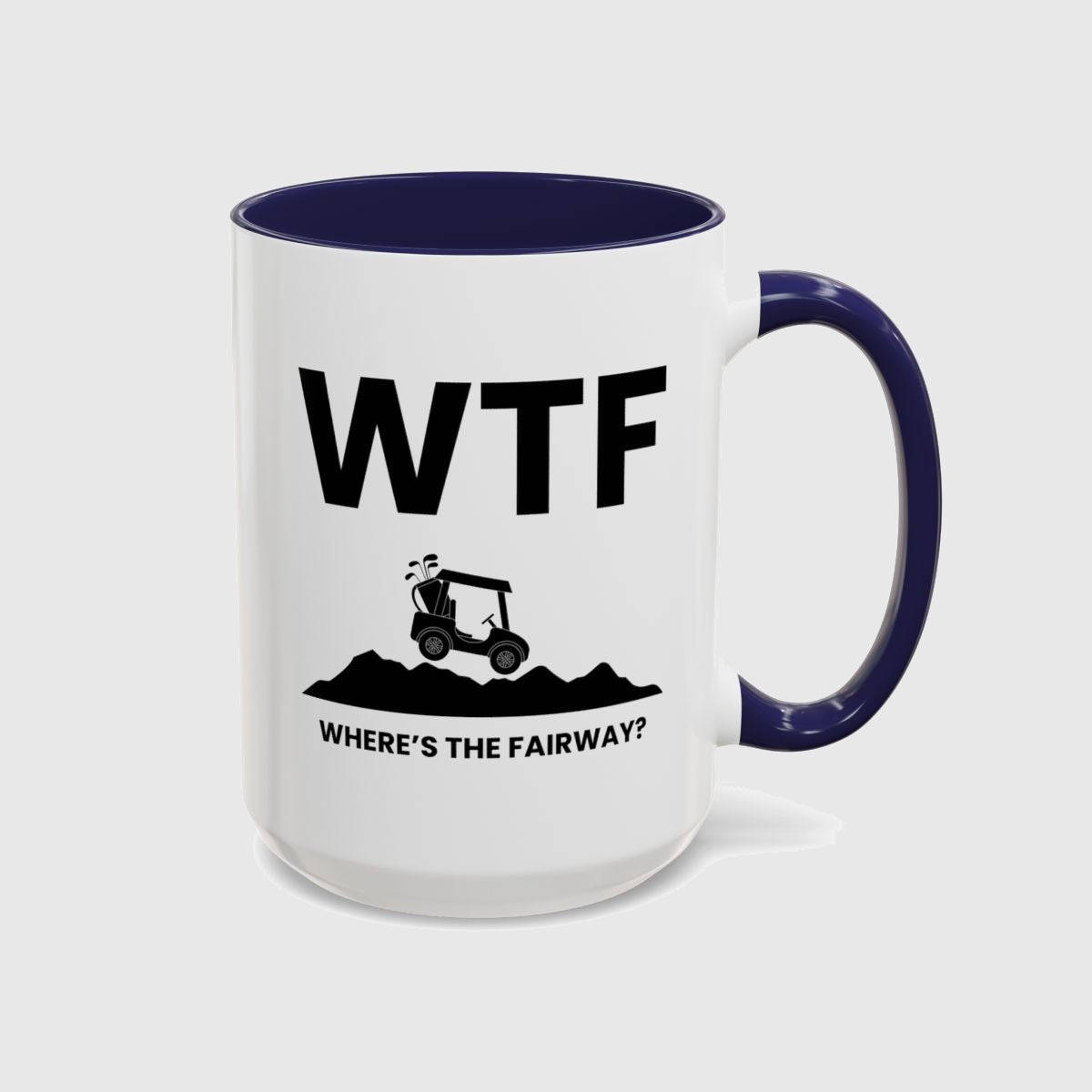 WTF - Where's the Fairway - Golf Mug in Navy