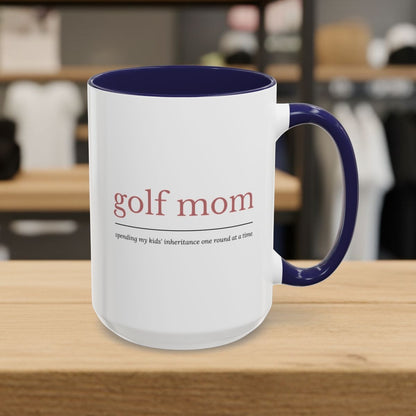 Golf Mom: Inheritance - Golf Mug - 15oz in Navy