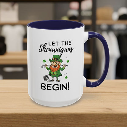 Let The Shenanigans Begin - Golf Mug - 15oz in Navy