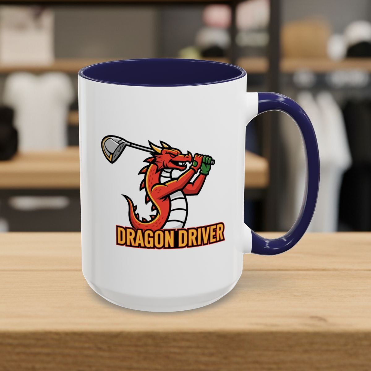 Dragon Driver - Golf Mug - 15oz in Navy
