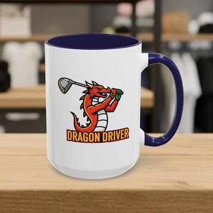 Dragon Driver - Golf Mug - 15oz in Navy