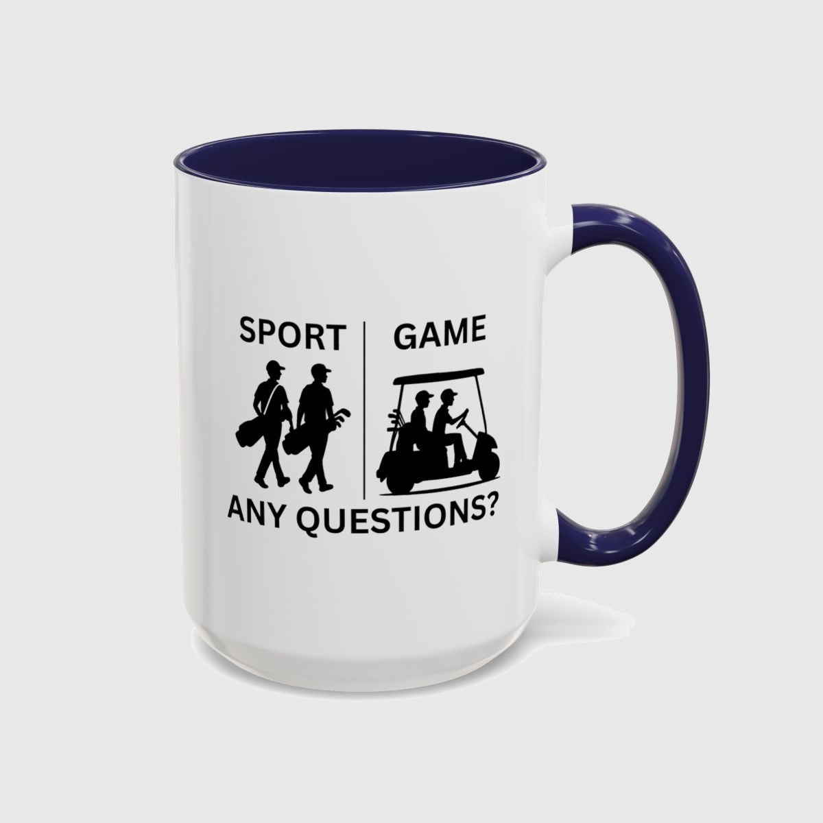 SPORT vs. GAME (Male) - Golf Mug in Navy