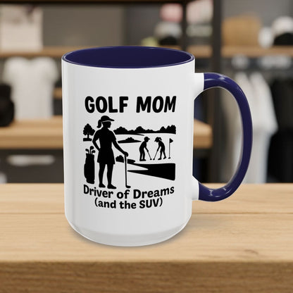 Golf Mom - Golf Mug - 15oz in Navy