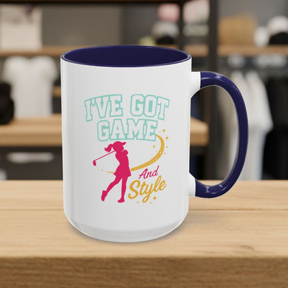 I've Got Game And Style - Golf Mug - 15oz in Navy