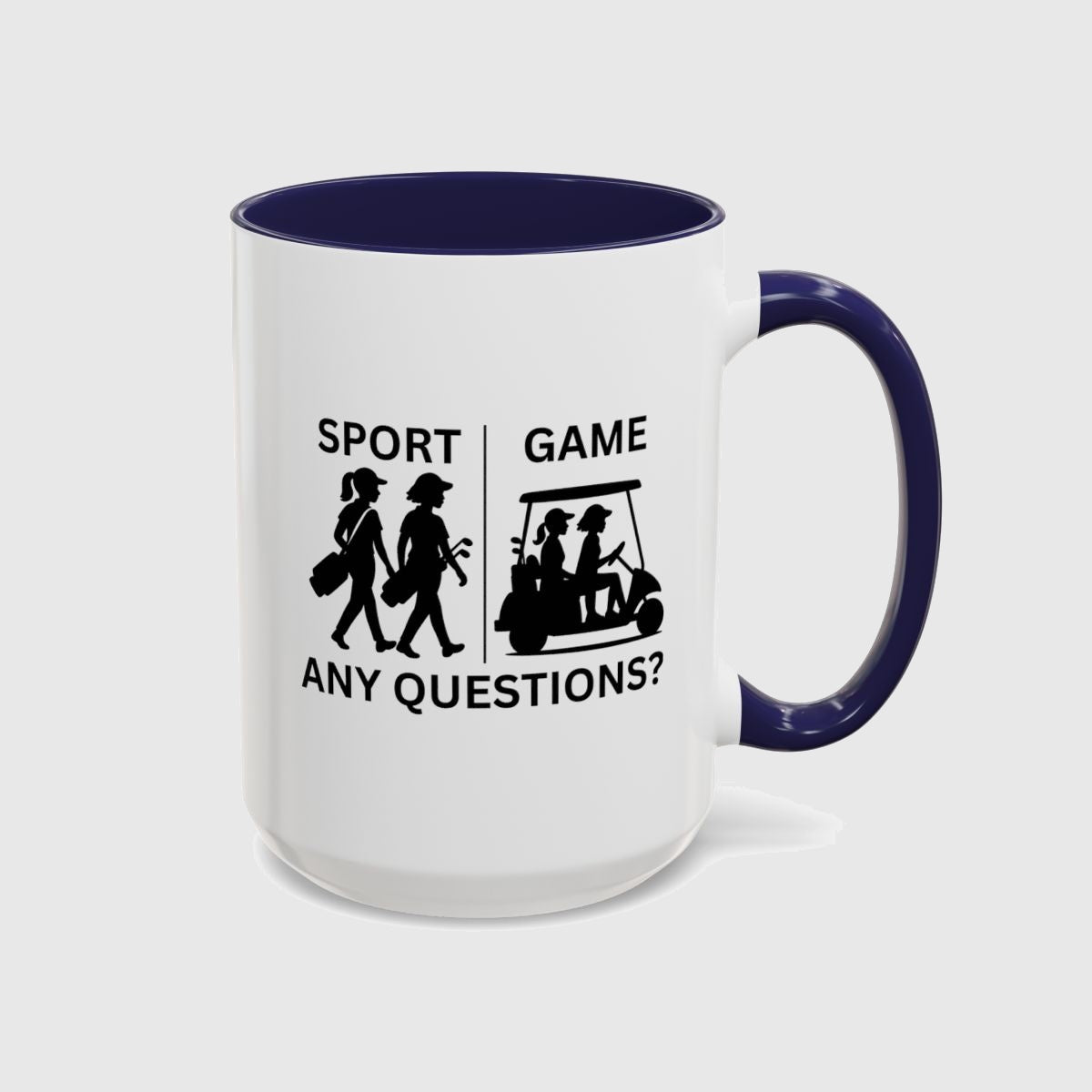 SPORT vs. GAME (Female) - Golf Mug in Navy