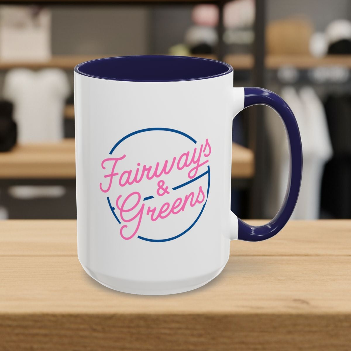 Fairways & Greens - Golf Mug - 15oz in Navy