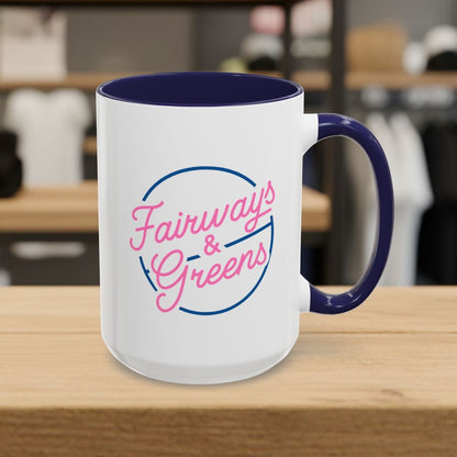Fairways & Greens - Golf Mug - 15oz in Navy