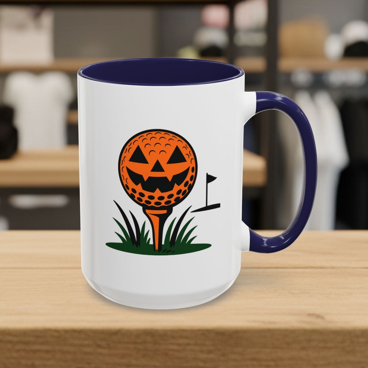 Tee Time Terror - Golf Mug - 15oz in Navy