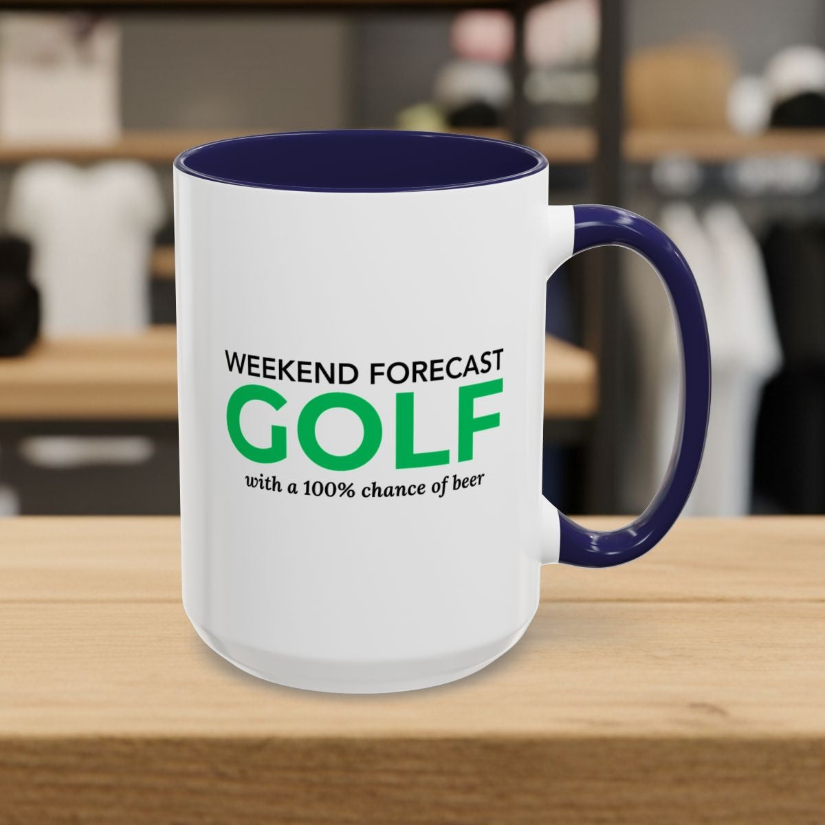 Weekend Forecast - Golf Mug - 15oz in Navy