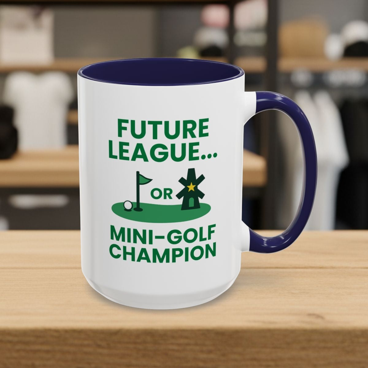 Future League or Mini-Golf Champion - Golf Mug - 15oz in Navy