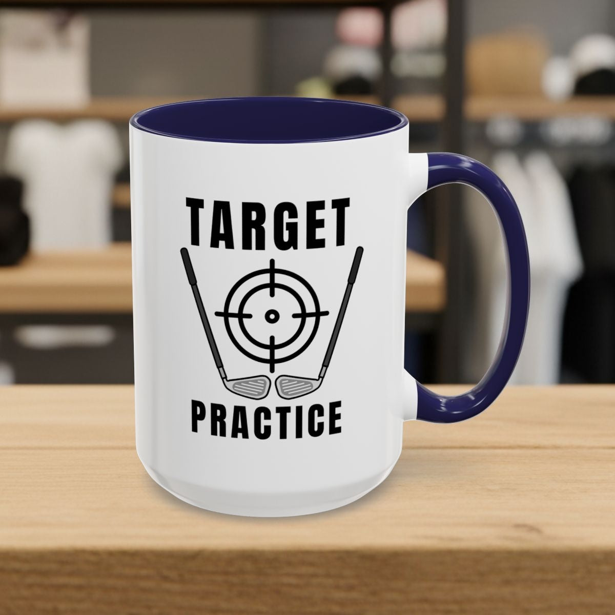 Target Practice - Golf Mug - 15oz in Navy