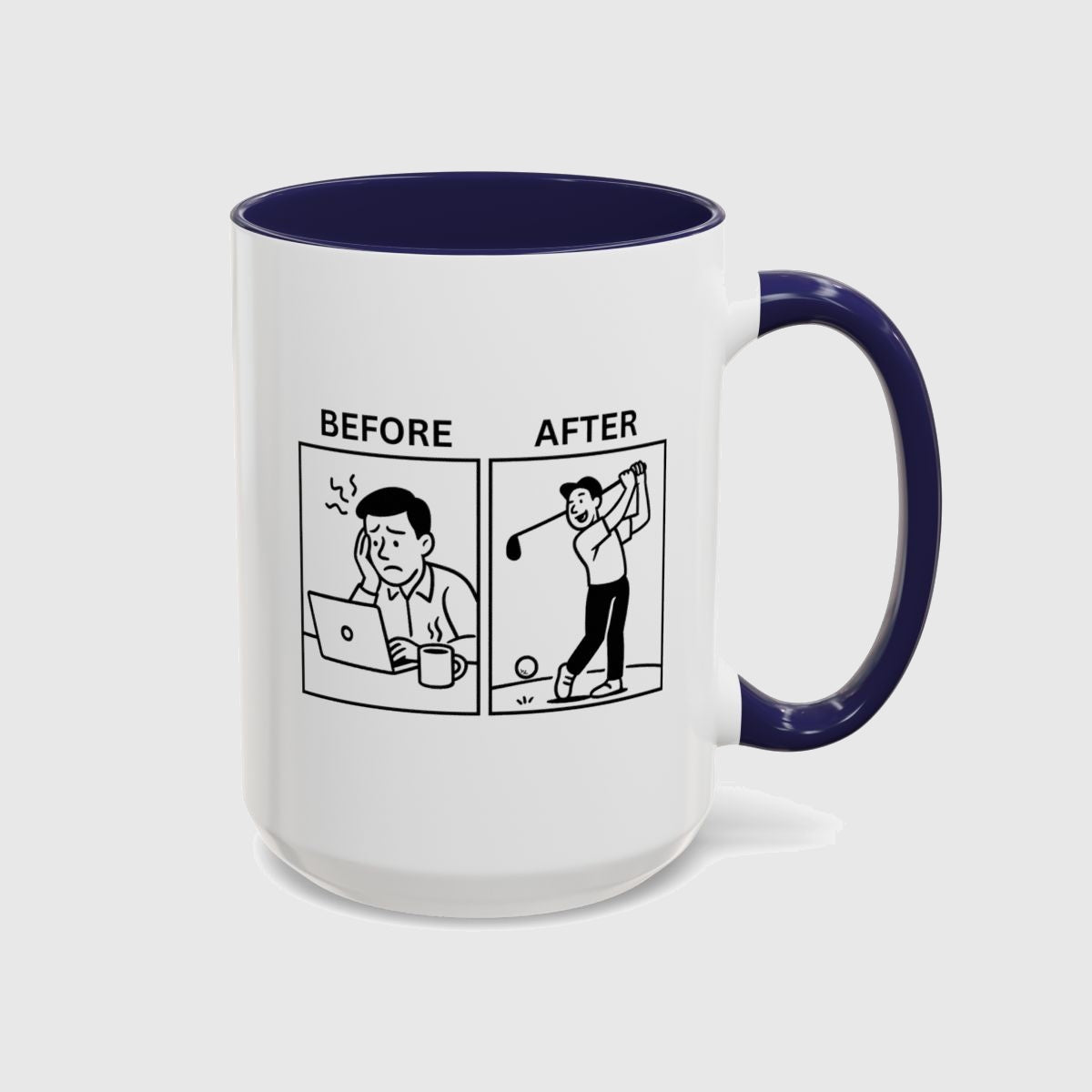 Before & After - Golf Mug in Navy