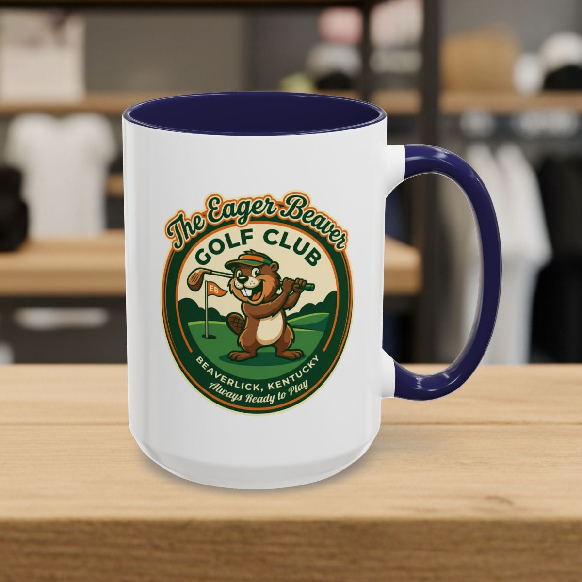 THE EAGER BEAVER GOLF CLUB - Golf Mug in Navy