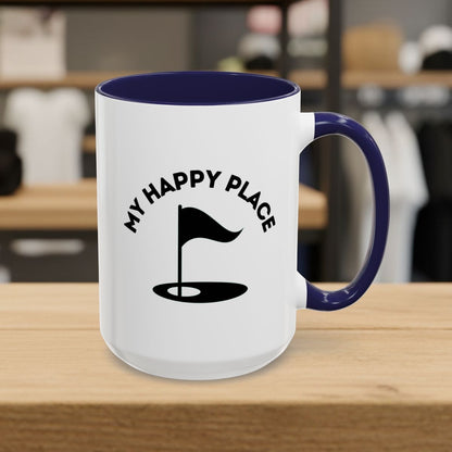 My Happy Place - Golf Mug - 15oz in Navy