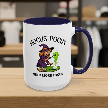 Hocus Pocus, Need More Focus - Golf Mug - 15oz in Navy