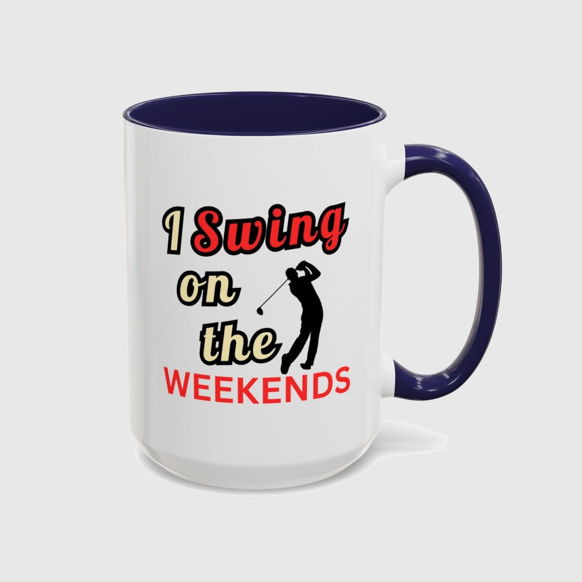 I Swing on the Weekends - Golf Mug in Navy