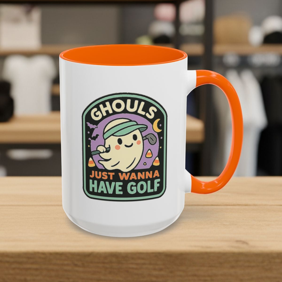 Ghouls Just Wanna Have Golf - Golf Mug - 15oz in Orange